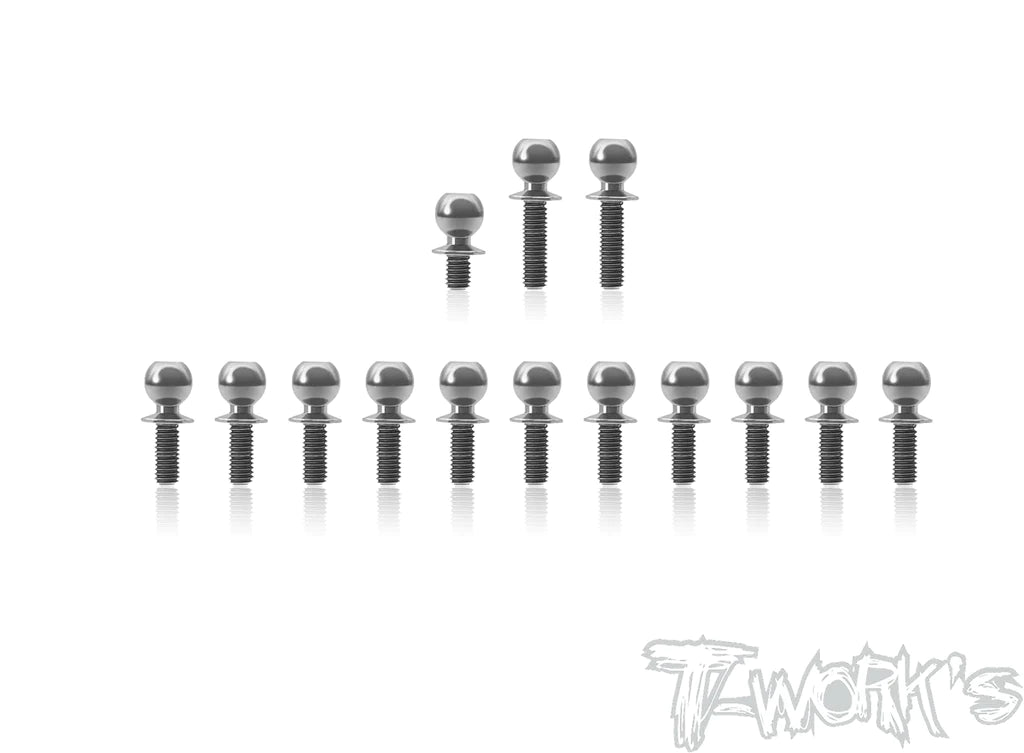 T-Works TP-177 64 Titanium Ball End set for Sworkz S14-4C - RCXX - rc racing for professionals