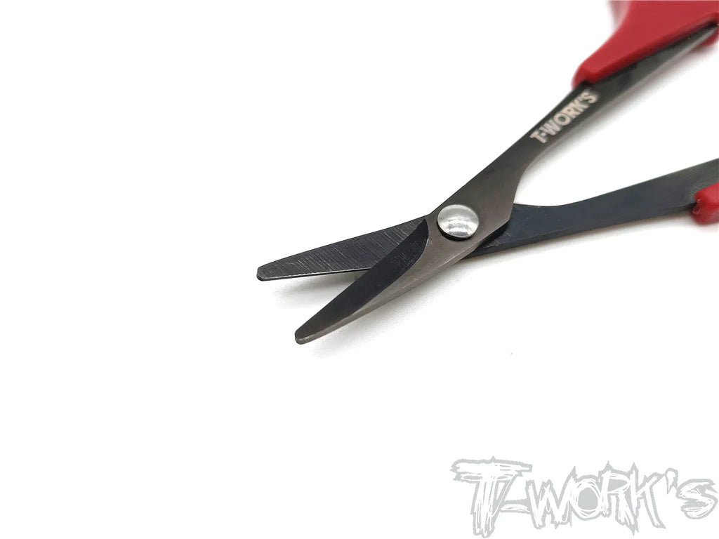 T-Works TT-021-BK Black Titanium Nitride Lexan Curved Scissor (1) - RCXX - rc racing for professionals