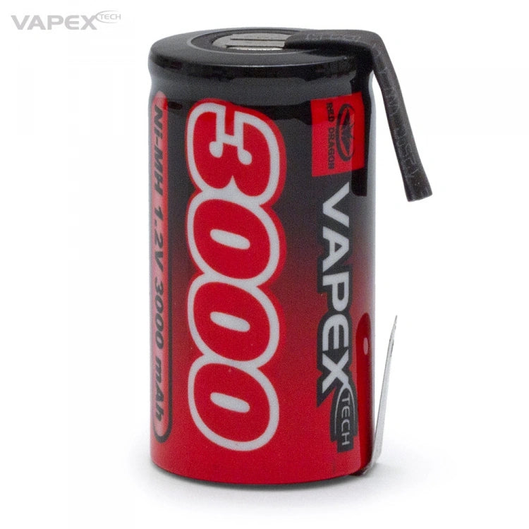 VAPEX NiMH Sub-C Einzelzelle 1.2V 3000mAh – mit Lötfahnen - VP3000SCT - RCXX - RC Racing Shop | RC Models | Tuning & Spare Parts for Professionals