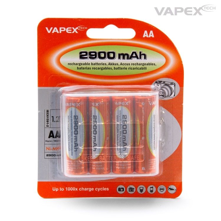 Vapex AA/R6 Battery NiMH 2900mAh 4pcs - VP4VTE2900AA - RCXX - RC Racing Shop | RC Models | Tuning & Spare Parts for Professionals