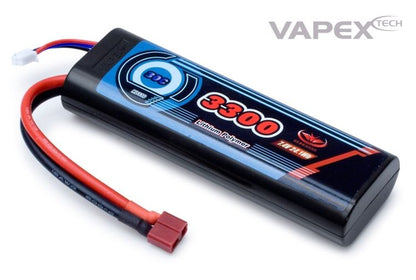 Vapex Li-Po Battery 2S 7,4V 3300mAh 30C T-connector - VPRD330D2 - RCXX - RC Racing Shop | RC Models | Tuning & Spare Parts for Professionals