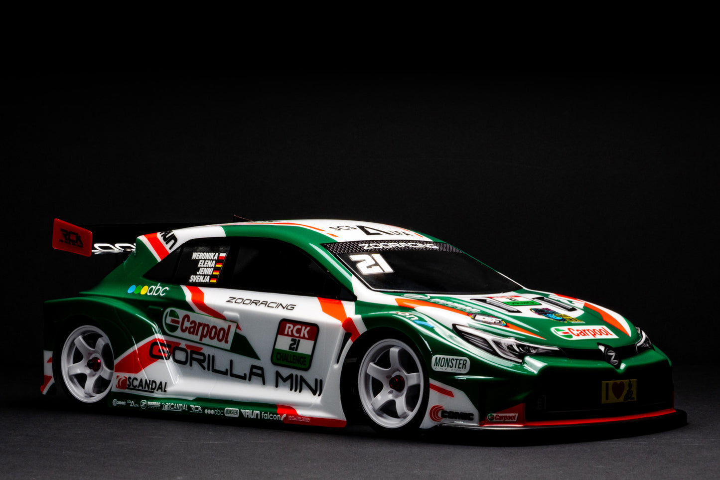 ZooRacing GORILLA MINI 1/10 M-Chassis Body | WB210 / WB225 | 0.5/0.7/1.0mm - ZR-0021