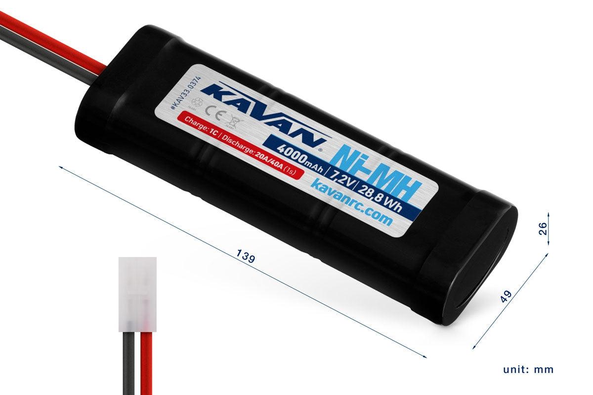 KAVAN NiMH 4000mAh/7,2V Tamiya (1) - KAV33.0374 - RCXX - RC Racing Shop | RC Models | Tuning & Spare Parts for Professionals