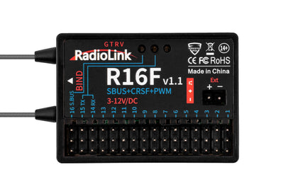 RadioLink T16D 16-Kanal Fernsteuerung mit R16F Empfänger - 1RL0130