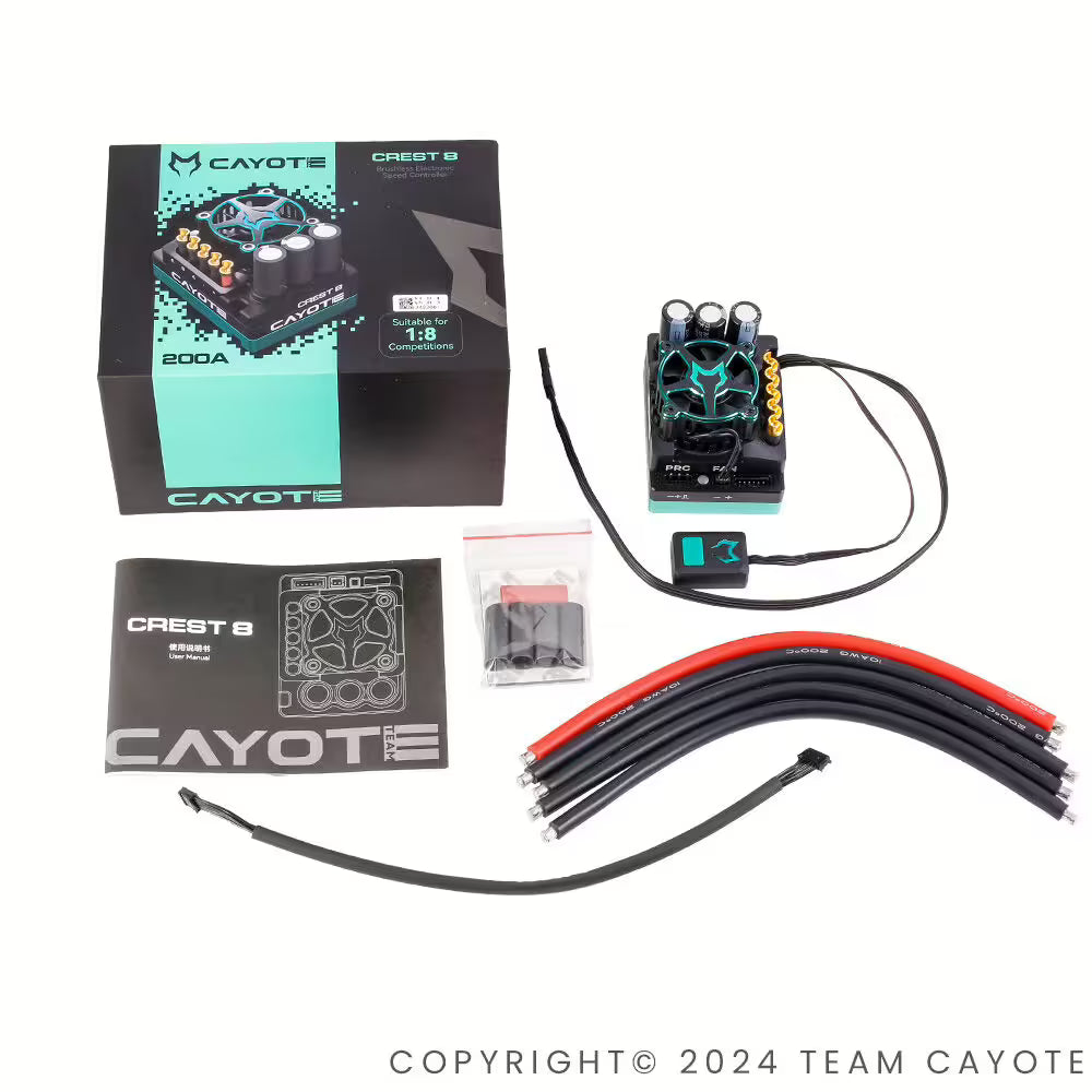 CAYOTE Racing CREST 8 EVO Fahrtenregler ESC 1:8 200A