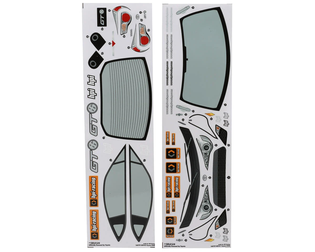 HPI 1/10 Toyota GT86 Polycarbonate Touring Car Body (Clear) (200mm)