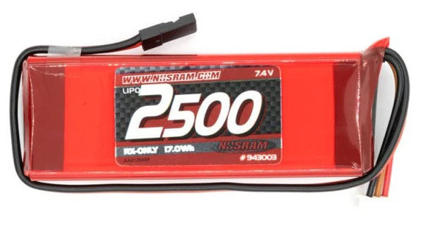 Nosram LiPo 2500 RX-Pack Straight 7.4V / TX Futaba - 943003 - RCXX - RC Racing Shop | RC Models | Tuning & Spare Parts for Professionals