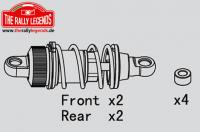 Rally Legends Shock plastic set (4) - RCXX - RC Racing Shop | RC Models | Tuning & Spare Parts for Professionals