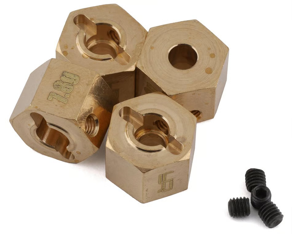Brass Hex Adaptor 9mm Offset 7.8g each For 12mm Hex Wheels 4pcs - WA-038