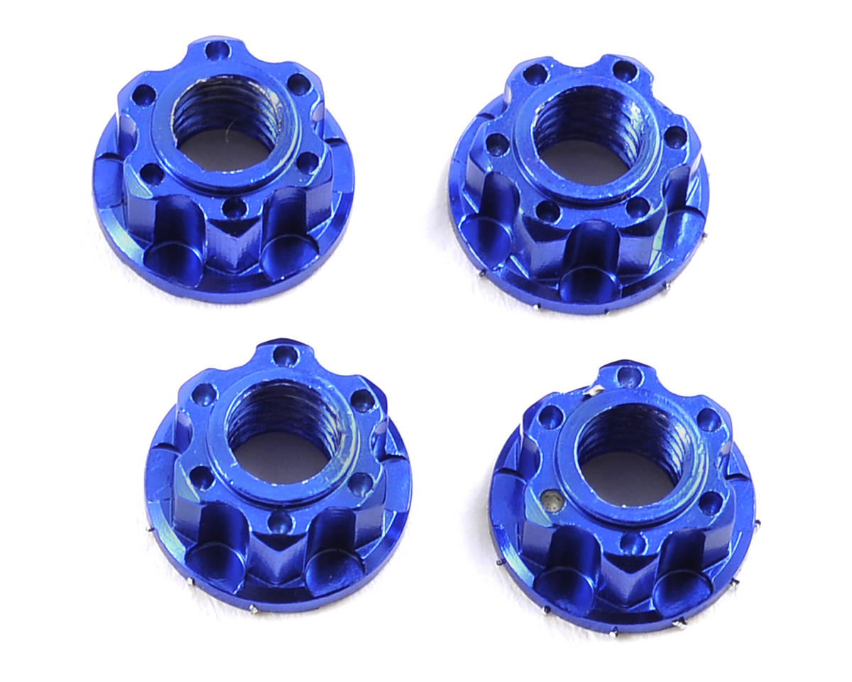 4mm Aluminium Wheel Flange Lock Nut 4pcs For RC Car Dark Blue