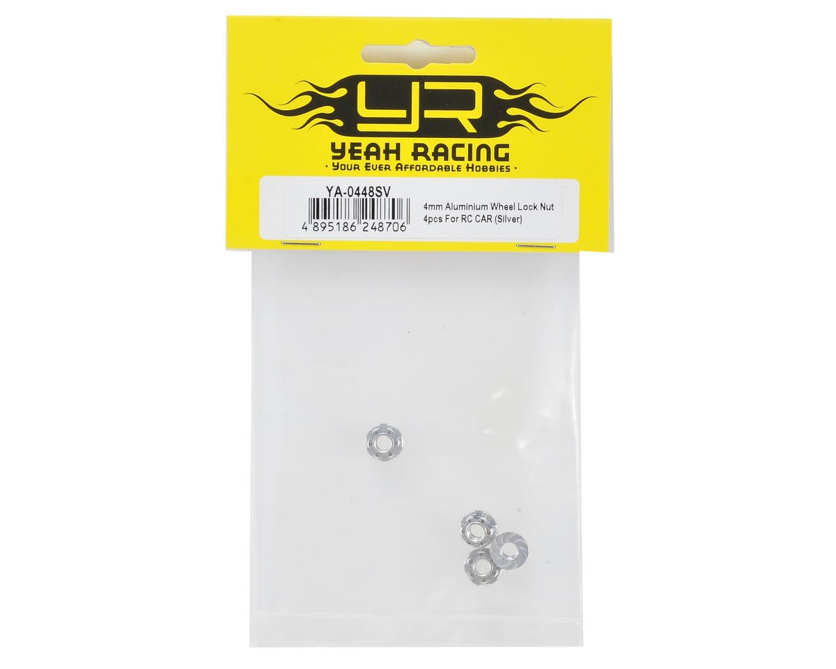4mm Aluminium Wheel Flange Lock Nut 4pcs For RC Car Silver