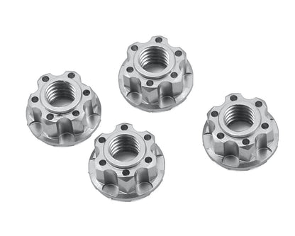 4mm Aluminium Wheel Flange Lock Nut 4pcs For RC Car Silver
